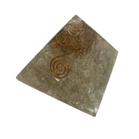 Clear Orgonite Pyramid - Original Material for Home Decor & Decoration