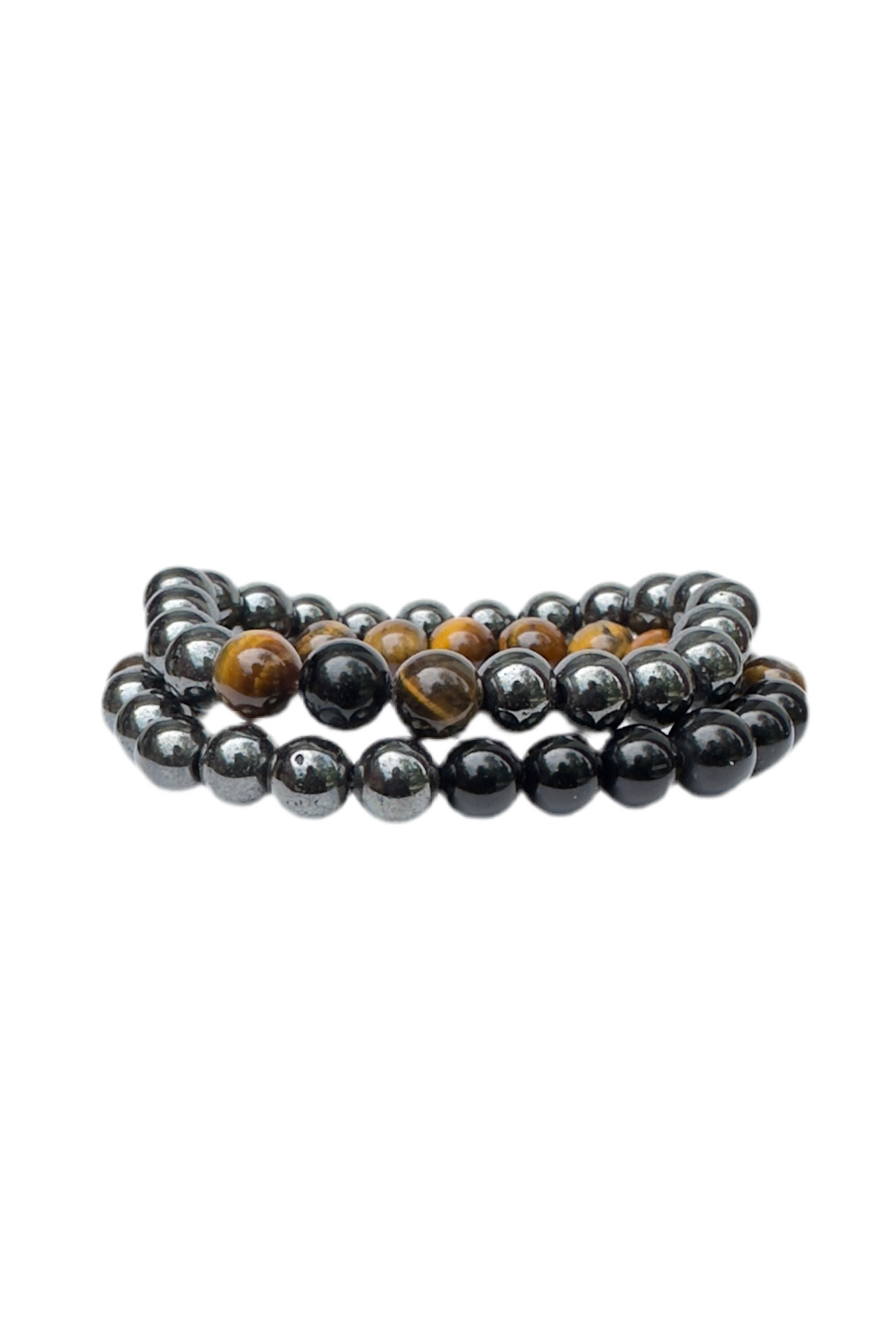 Tigers eye and hematite crystal bracelets