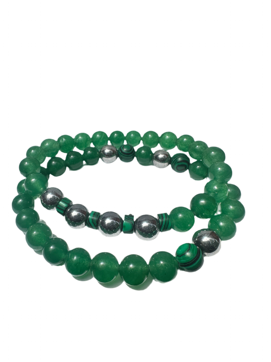 Aventurine Gemstone Bracelets - Green Aventurine Gemstone, Elegant Design, Versatile Style, Ideal for Everyday Wear