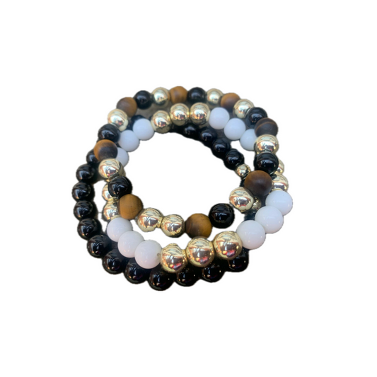 Tigers eye and Jasper bracelets