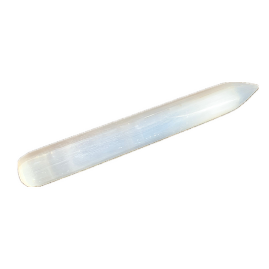 Selenite Pointer - Scared Crystal for Home or Office Cleaning, Enhances Clarity, Focus & Calm Atmosphere