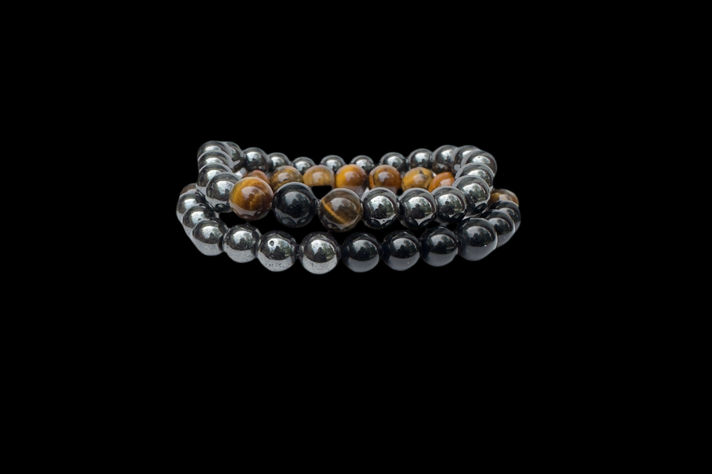 Tigers eye and hematite crystal bracelets