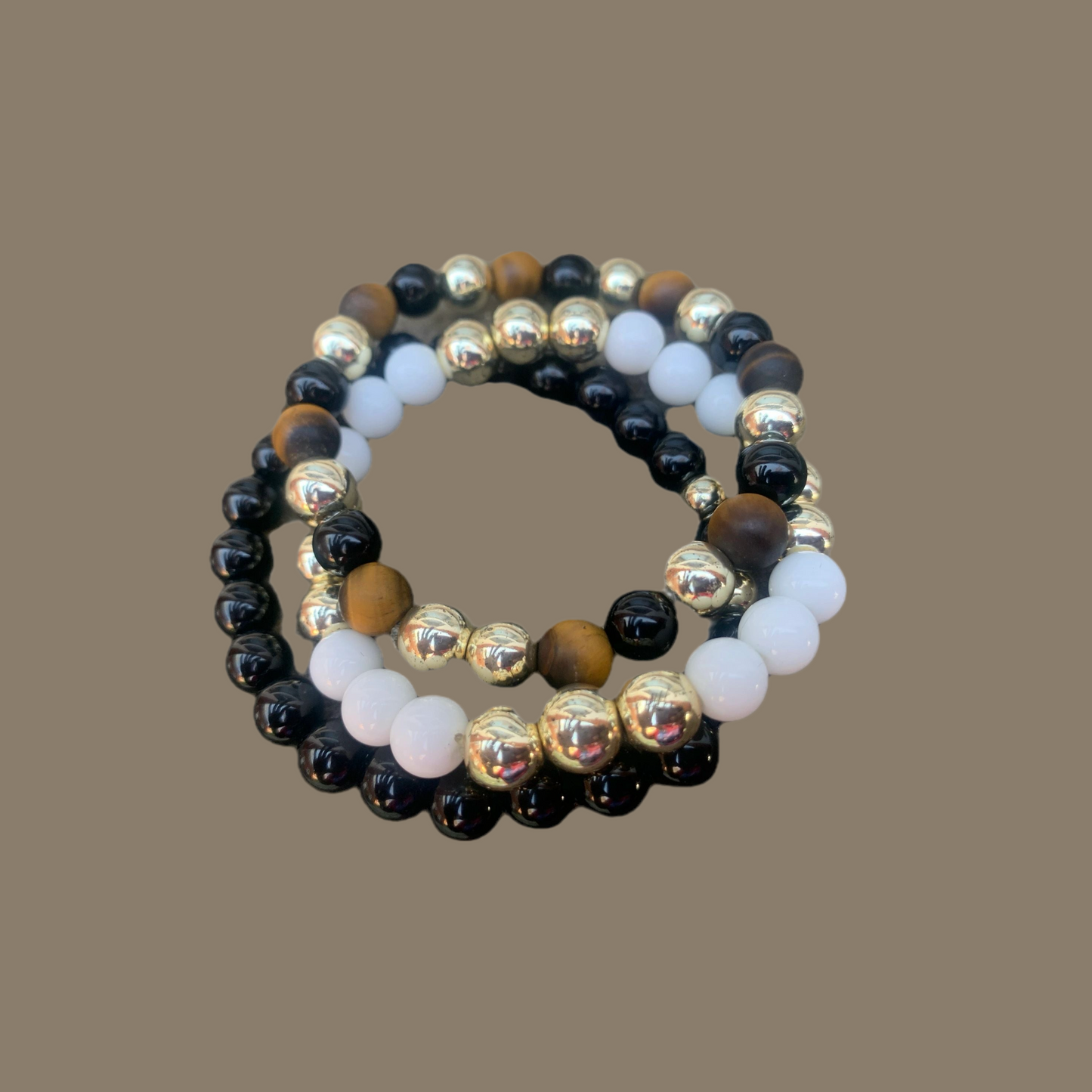 Tigers eye and Jasper bracelets