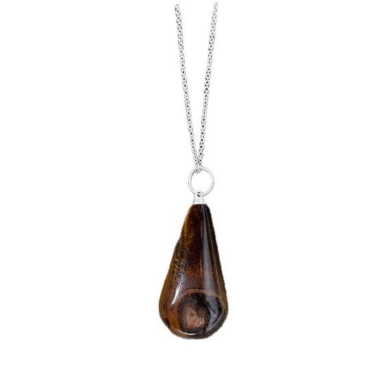 Tear drop tigers eye necklace