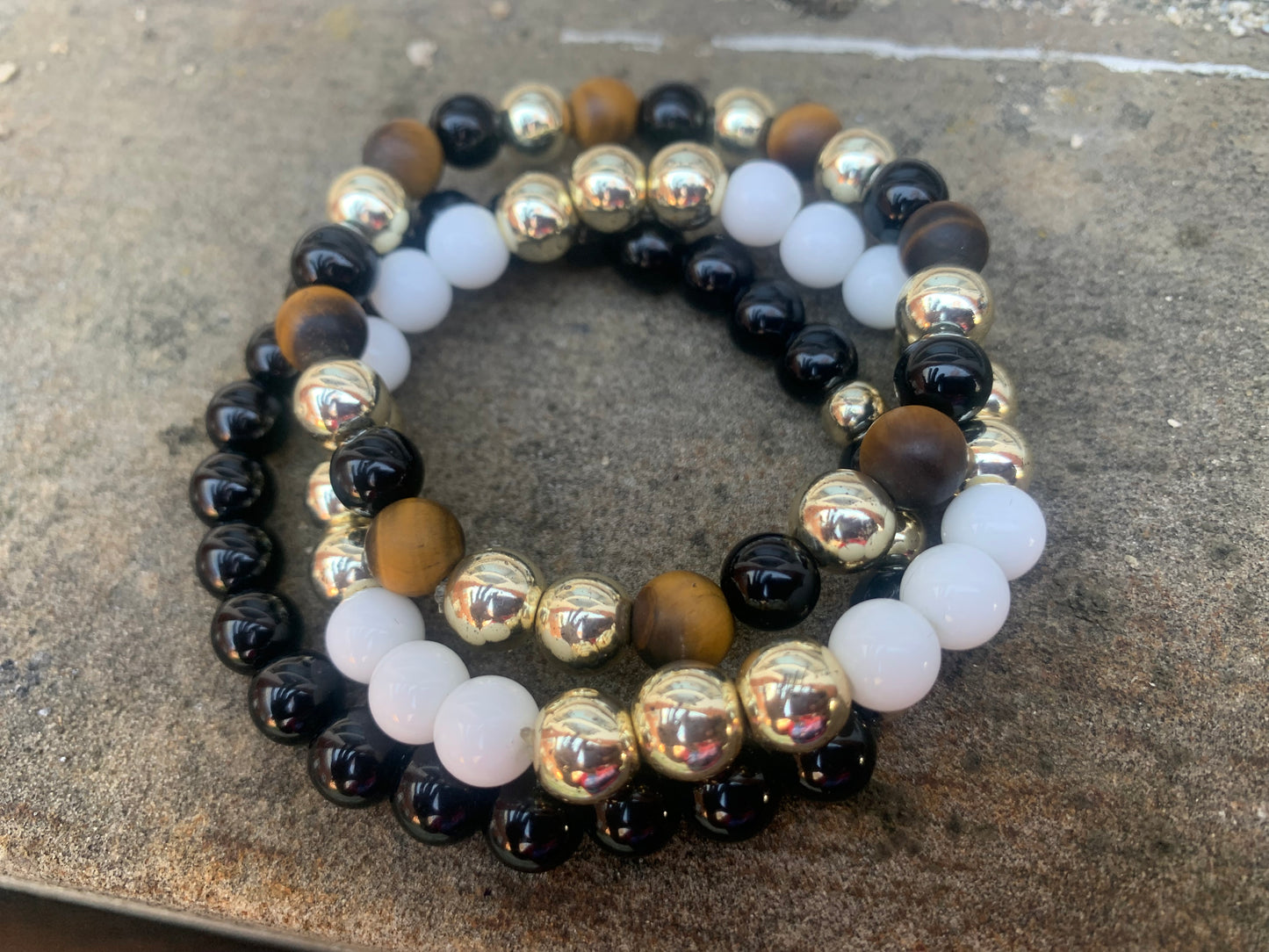 Tigers eye and Jasper bracelets